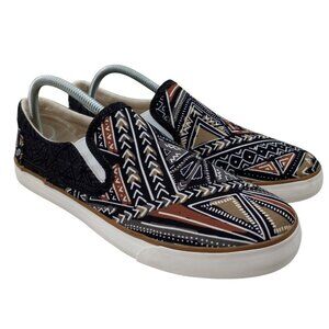 Inkkas Mali Geometric Aztec Print Slip On Canvas Shoes Size 10 Womens 8 Mens
